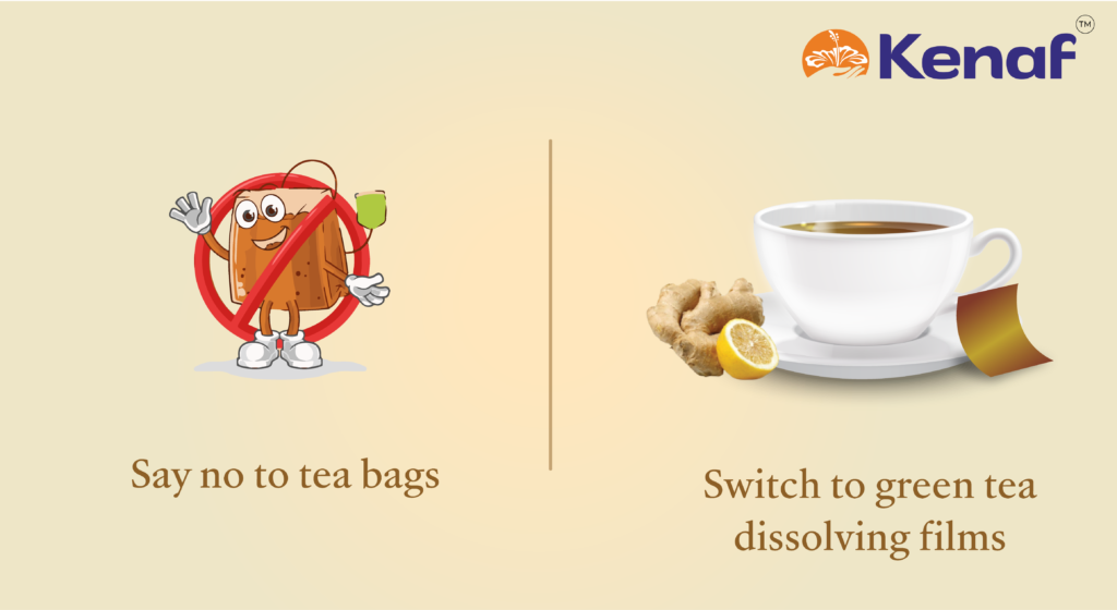 Tea bags can be harmful? Say no to green tea bags, switch to 100 natural green Tea films